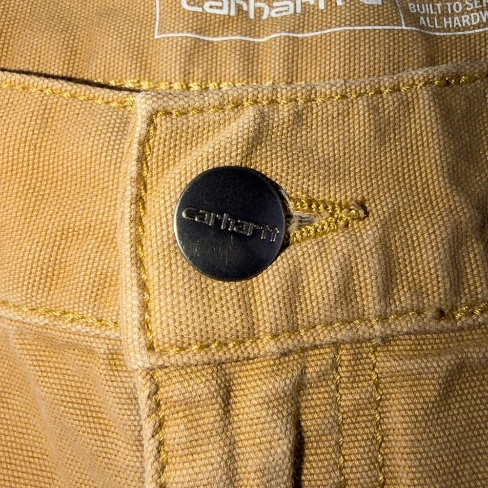Carhartt Rugged Flex Relaxed Fit Canvas Work Shorts Tan BS2514-M Mens 38